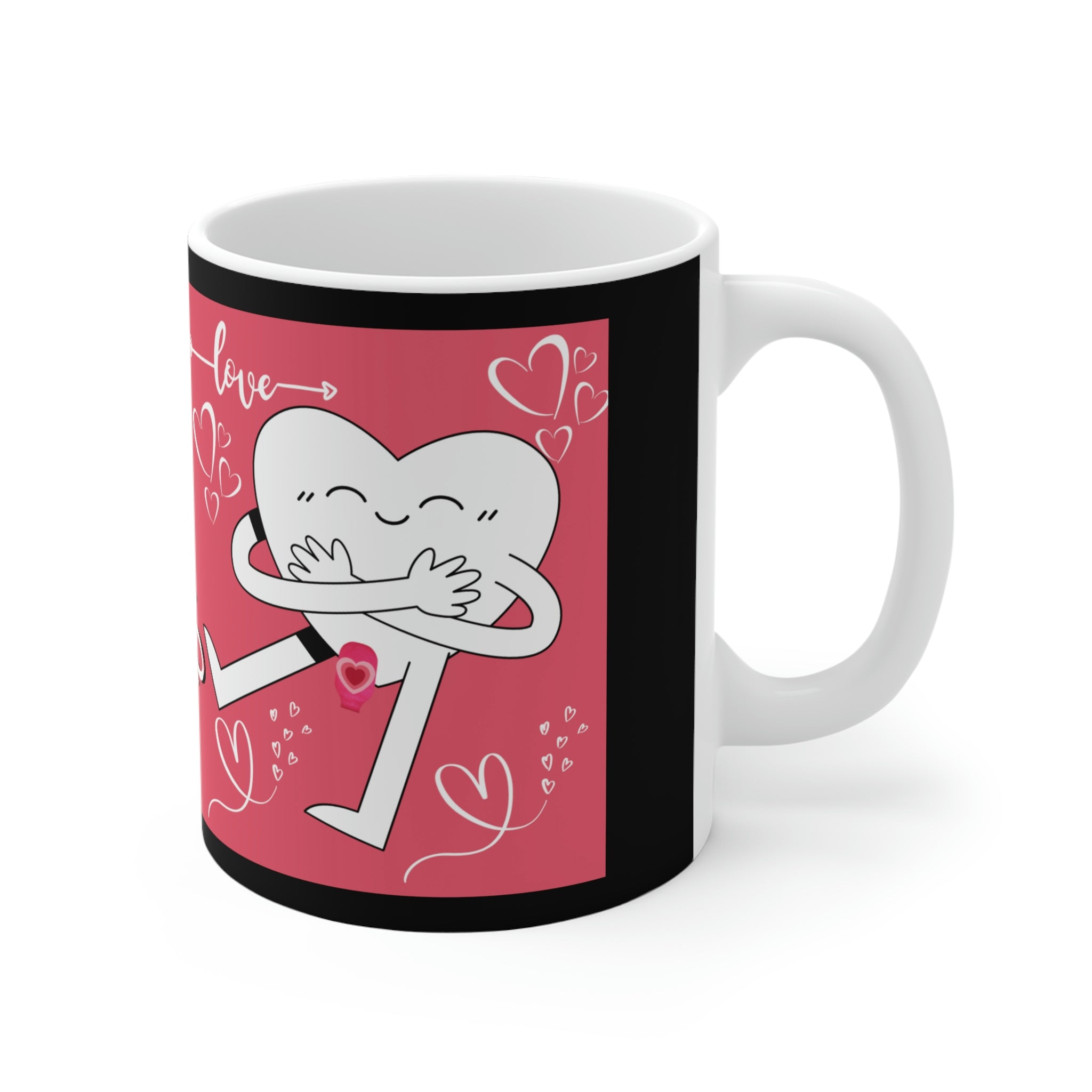 OSTOMY HEART LOVE White Ceramic Mug (valentines)