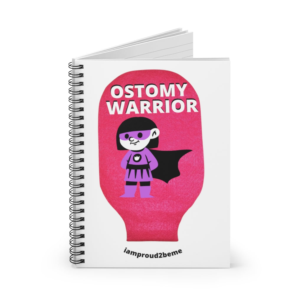 OSTOMY WARRIOR GIRL Spiral Notebook - Ruled Line