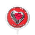 IAMPROUD2BEME HEART Mylar Helium Balloon (grey)
