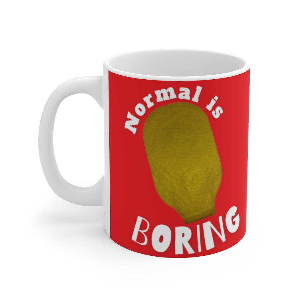 NORMAL IS BORING White Ceramic Mug