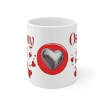OSTOMY GAL HEARTS White Ceramic Mug