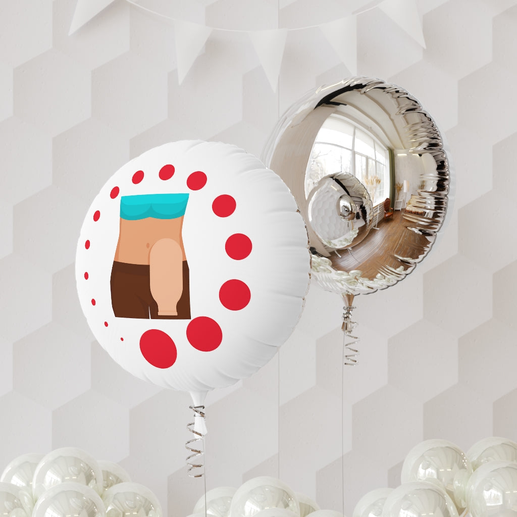 FEMALE OSTOMY BAG Mylar Helium Balloon (white)