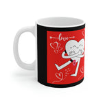 OSTOMY HEART LOVE White Ceramic Mug (valentines)
