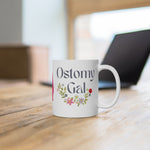 OSTOMY GAL FLOWERS White Ceramic Mug