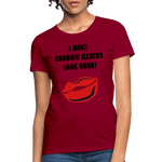 Women's T-Shirt Chronic Illness Awareness - dark red