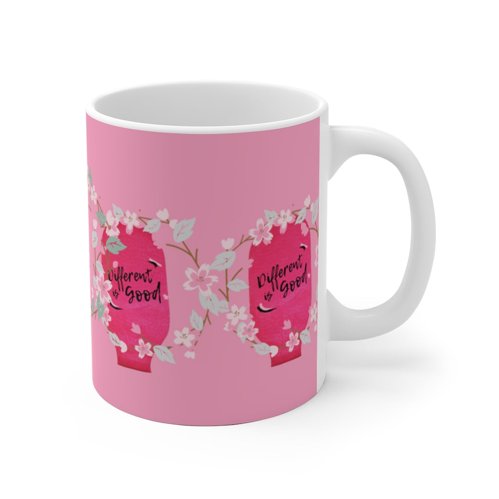 DIFFERENT IS GOOD White Ceramic Mug