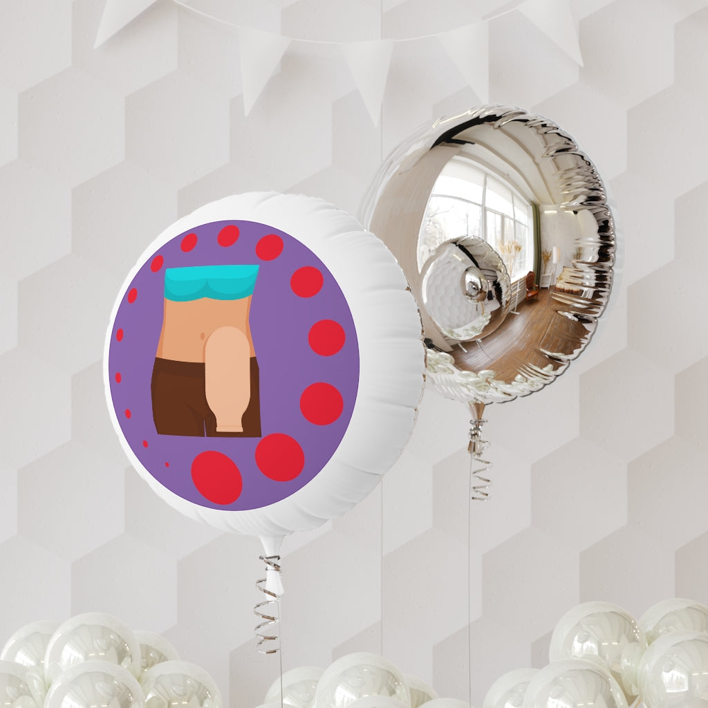 FEMALE OSTOMY BAG Mylar Helium Balloon (purple)