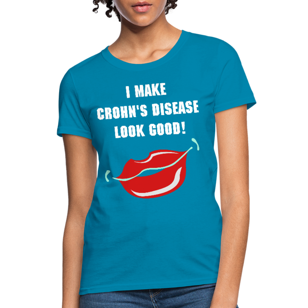 Women's T-Shirt Crohn's Disease Awareness - turquoise