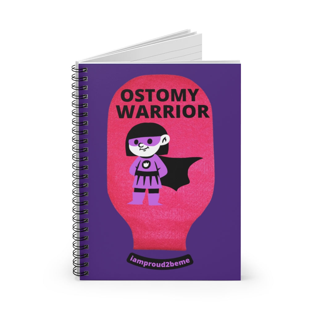 OSTOMY WARRIOR GIRL Spiral Notebook - Ruled Line