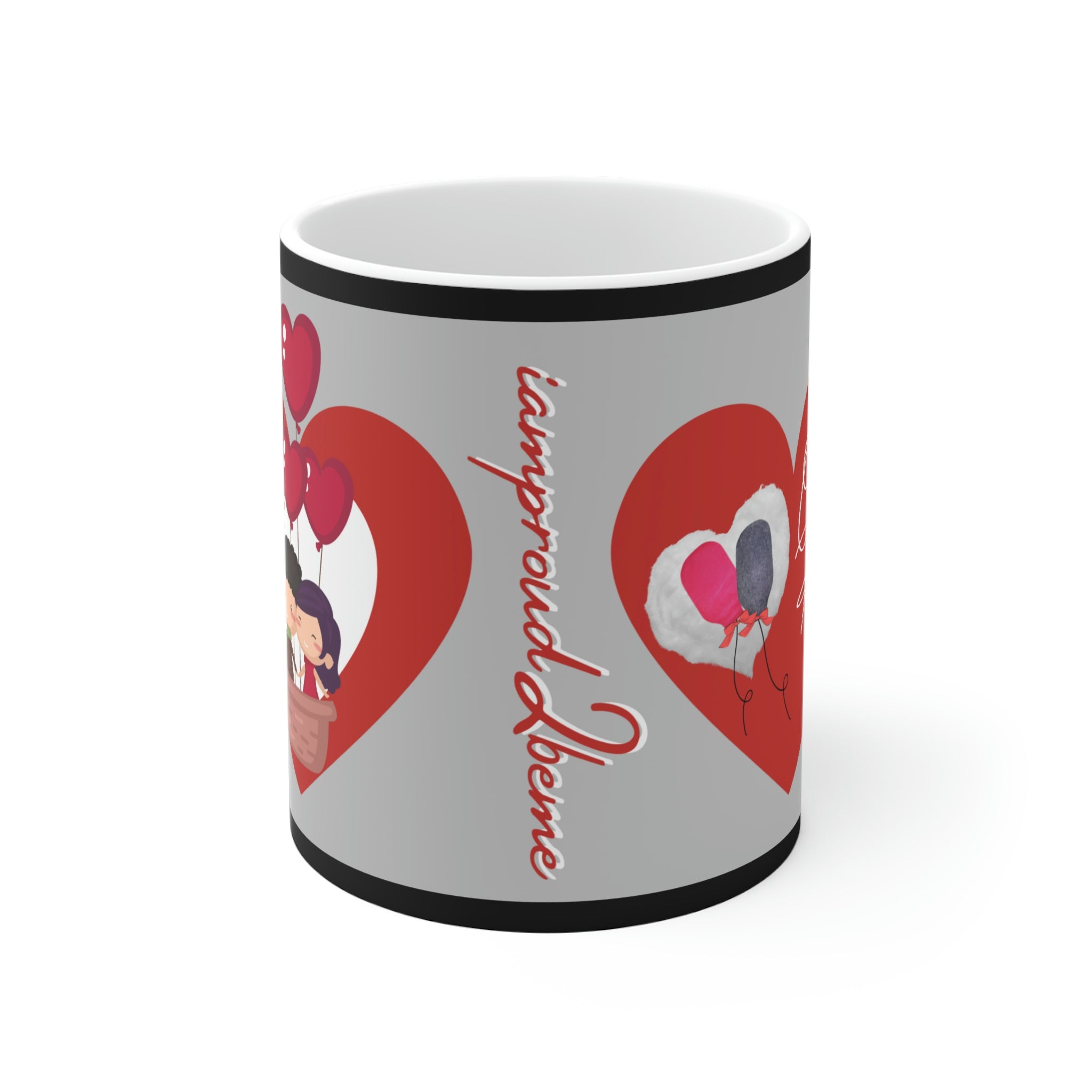 OSTOMY BALLOONS LOVE White Ceramic Mug (valentines)