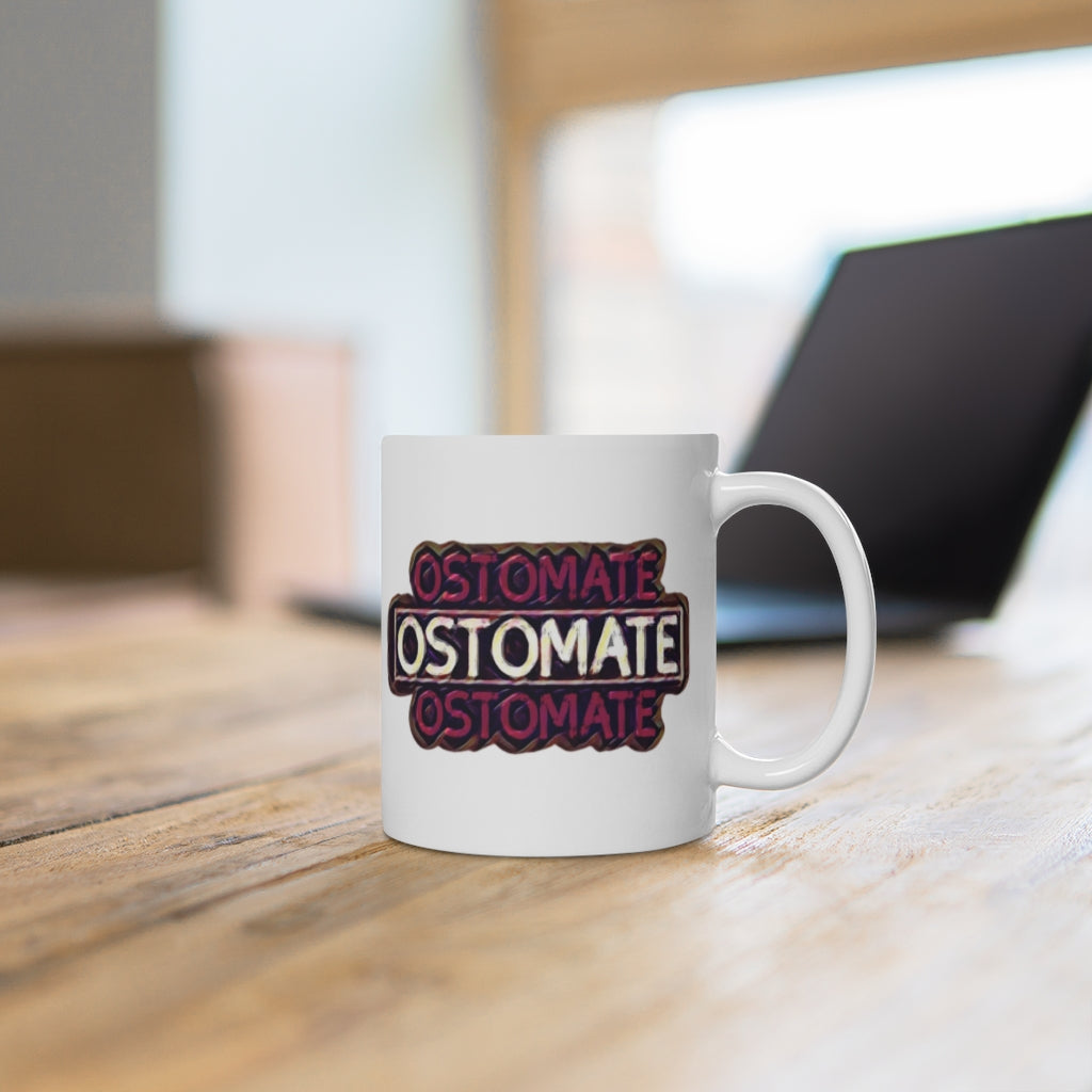 OSTOMATE White Ceramic Mug