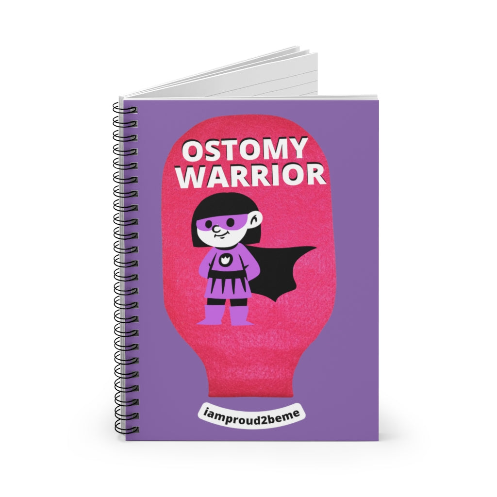 OSTOMY WARRIOR GIRL Spiral Notebook - Ruled Line
