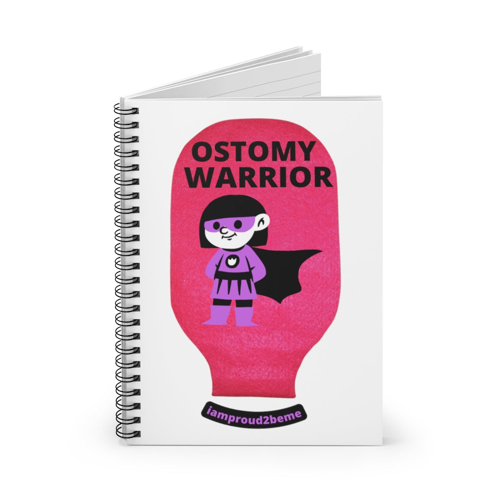 OSTOMY WARRIOR GIRL Spiral Notebook - Ruled Line