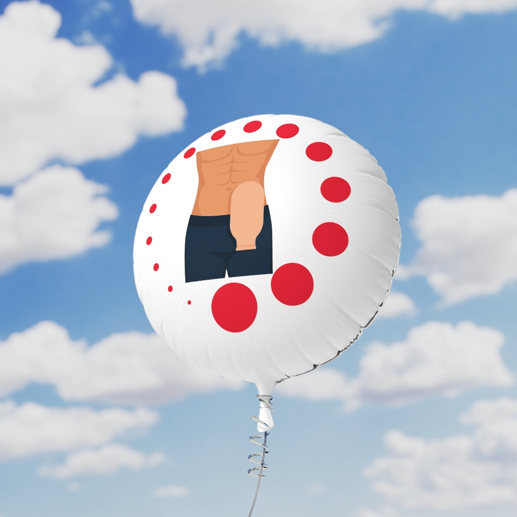 MALE OSTOMY BAG Mylar Helium Balloon (white)