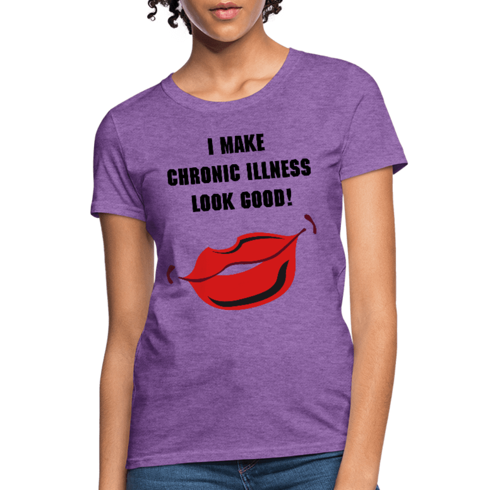 Women's T-Shirt Chronic Illness Awareness - purple heather