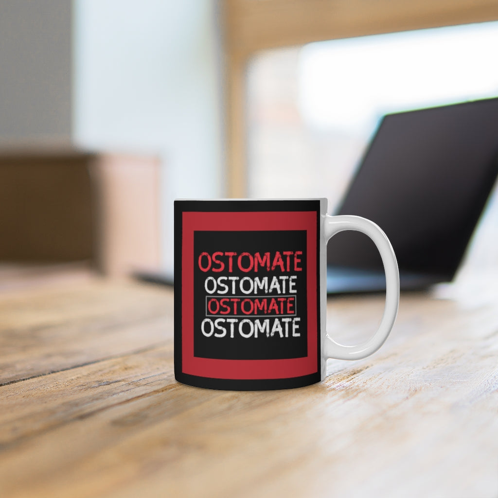 OSTOMATE White Ceramic Mug