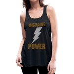 Women's Flowy Tank Top MIGRAINE HEADACHE - black