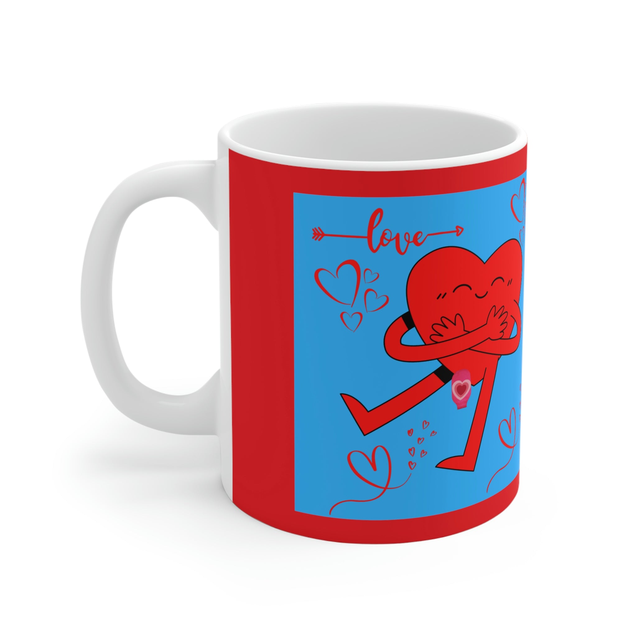 OSTOMY HEART LOVE White Ceramic Mug (valentines)