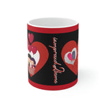 OSTOMY PROUD White Ceramic Mug (valentines)