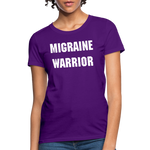Women's T-Shirt Migraine Warrior Stop The Stigma - purple
