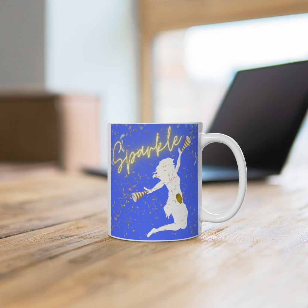 SPARKLE OSTOMY WARRIOR White Ceramic Mug (female)