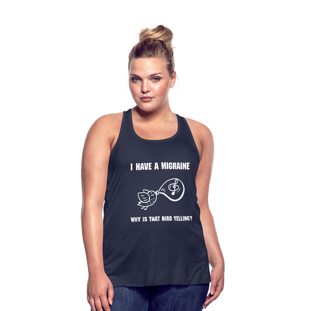 Women's Flowy Tank Top MIGRAINE HEADACHE - navy