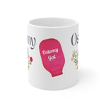OSTOMY GAL FLOWERS White Ceramic Mug