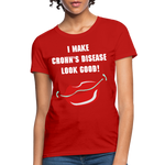 Women's T-Shirt Crohn's Disease Awareness - red