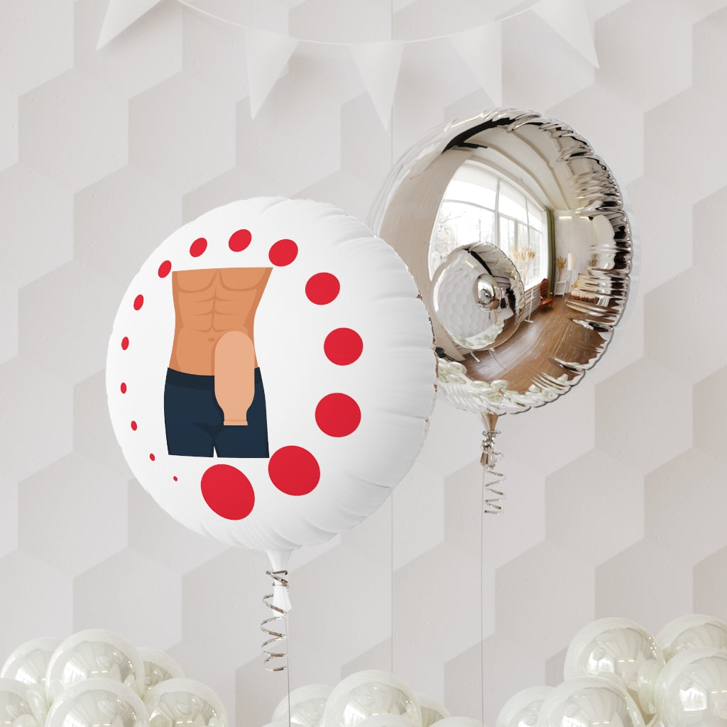MALE OSTOMY BAG Mylar Helium Balloon (white)