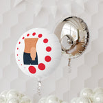 MALE OSTOMY BAG Mylar Helium Balloon (white)