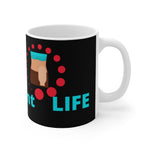 LIVIN' A BAGnificent LIFE White Ceramic Mug (female)