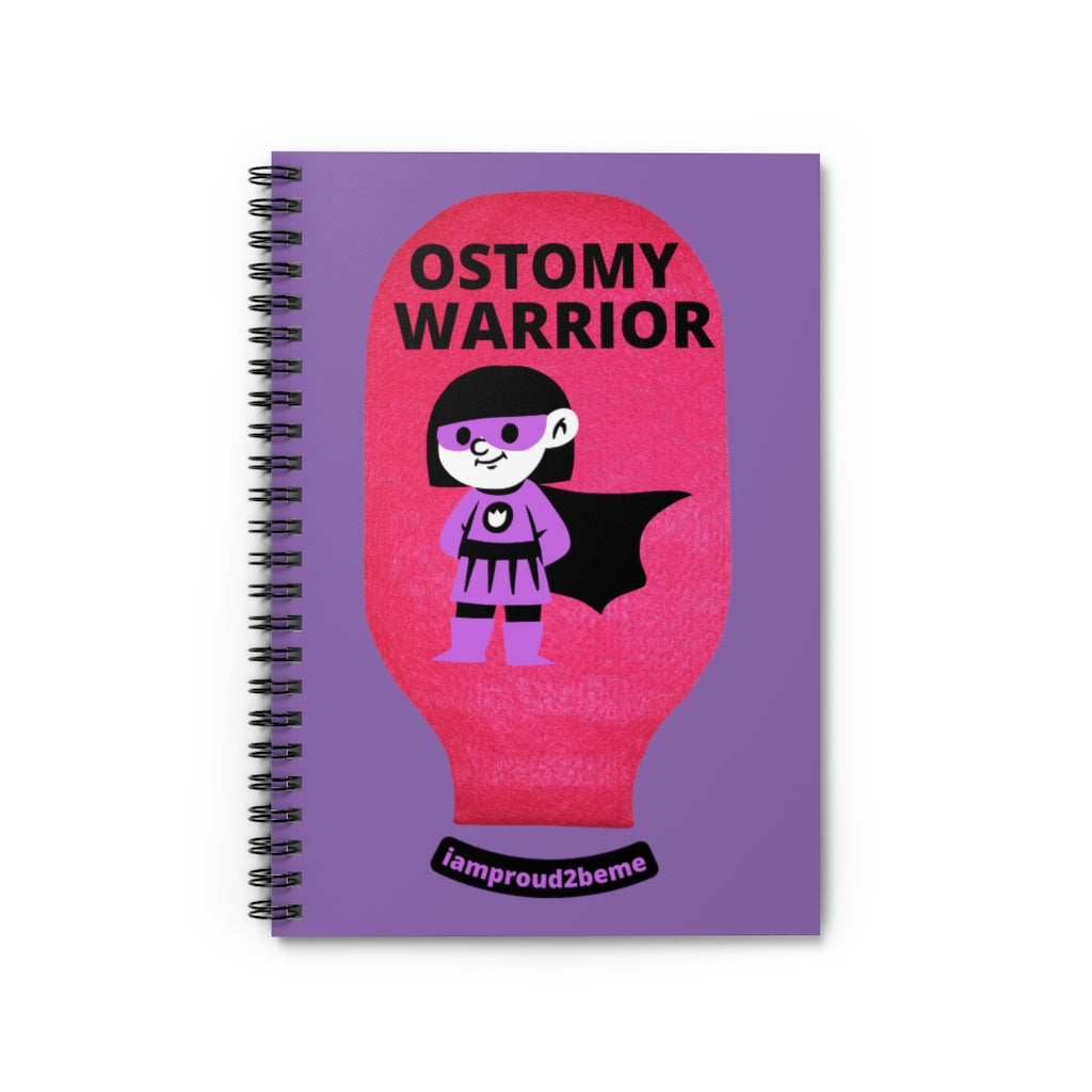 OSTOMY WARRIOR GIRL Spiral Notebook - Ruled Line