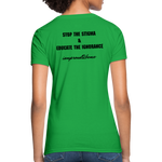 Women's T-Shirt Migraine Warrior Stop The Stigma - bright green