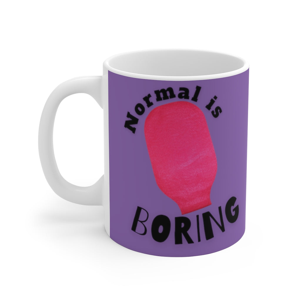 NORMAL IS BORING White Ceramic Mug