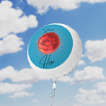 STOMA HUGS Mylar Helium Balloon (turquoise)