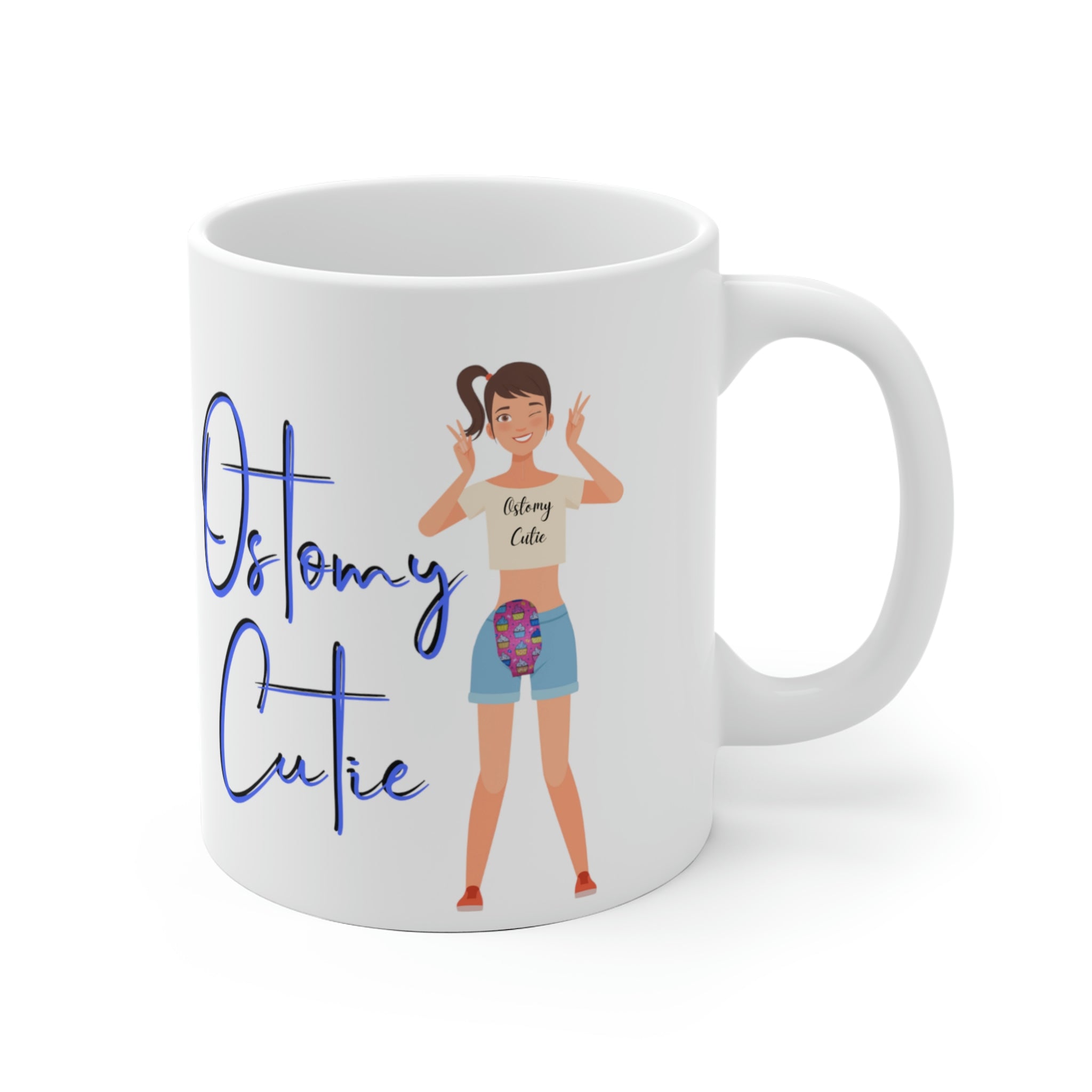 OSTOMY CUTIE White Ceramic Mug