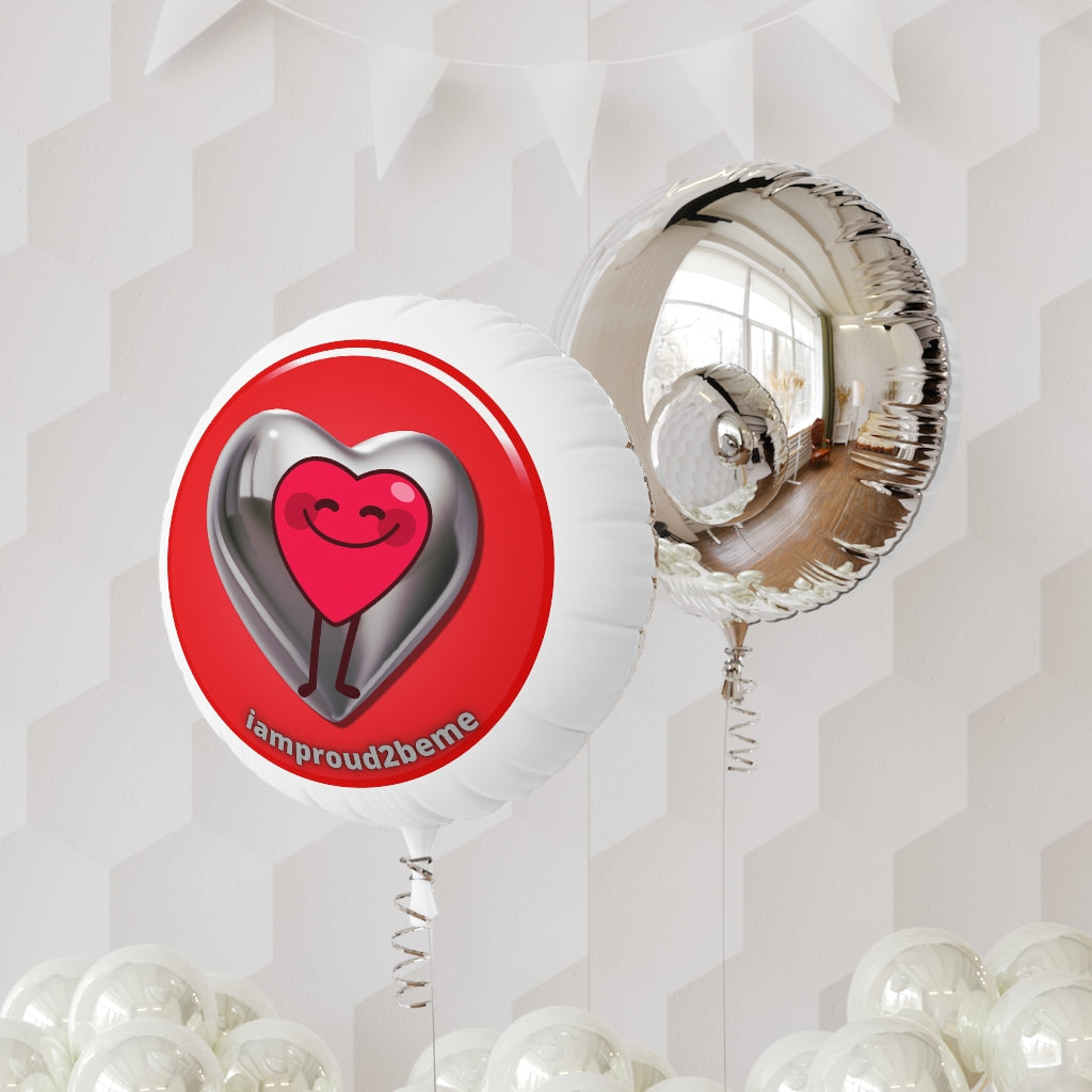 IAMPROUD2BEME HEART Mylar Helium Balloon (red)