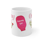 OSTOMY GAL FLOWERS White Ceramic Mug