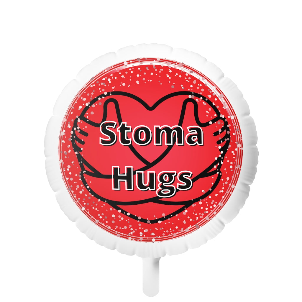 STOMA HUGS Mylar Helium Balloon (red)