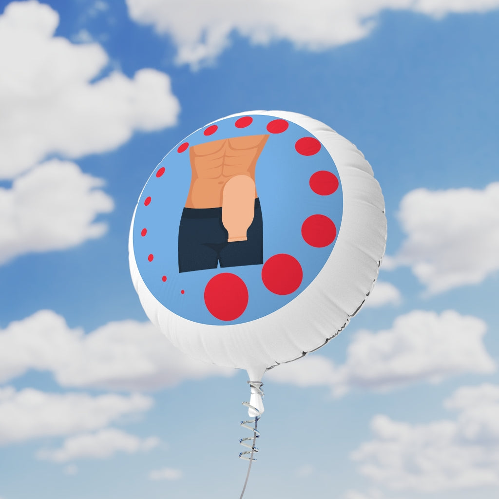 MALE OSTOMY BAG Mylar Helium Balloon (blue)