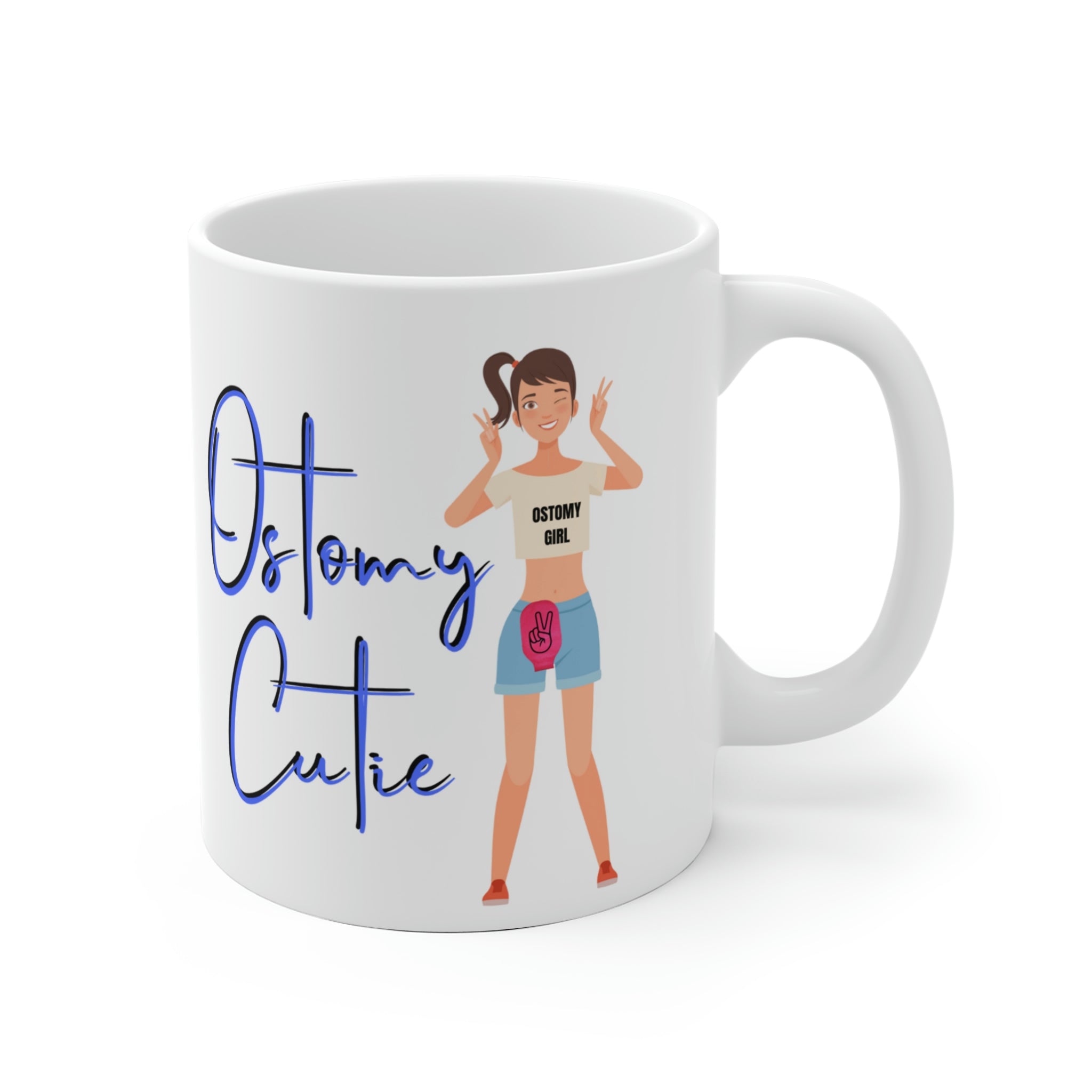 OSTOMY CUTIE White Ceramic Mug