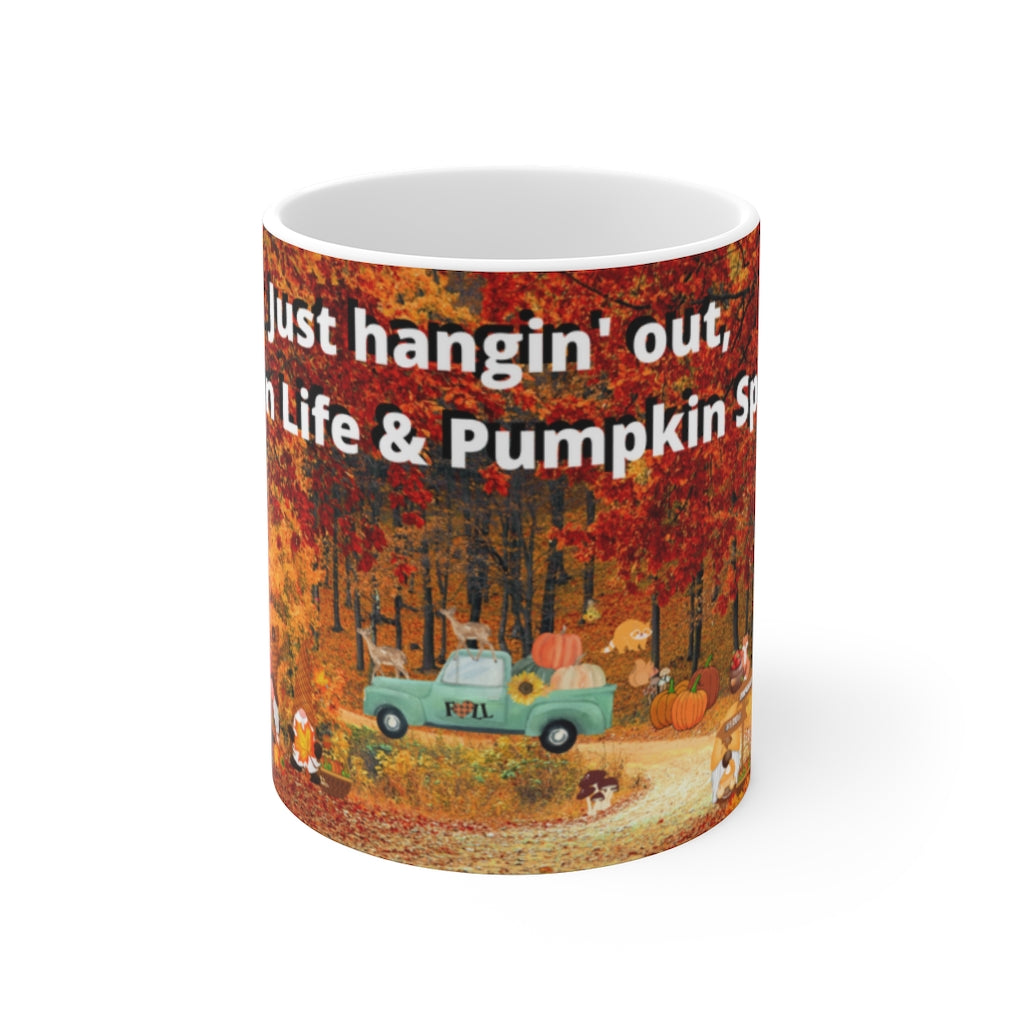 LOVIN' LIFE & PUMPKIN SPICE White Ceramic Mug