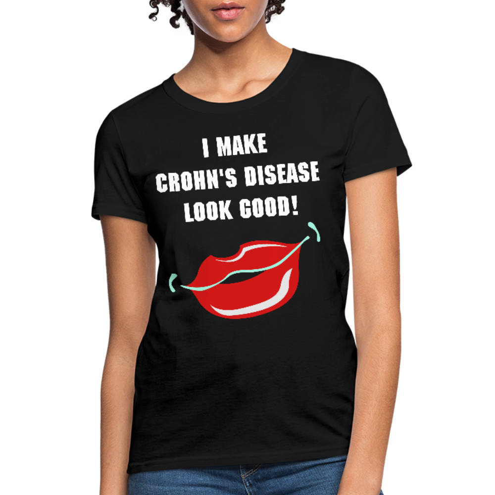 Women's T-Shirt Crohn's Disease Awareness - black