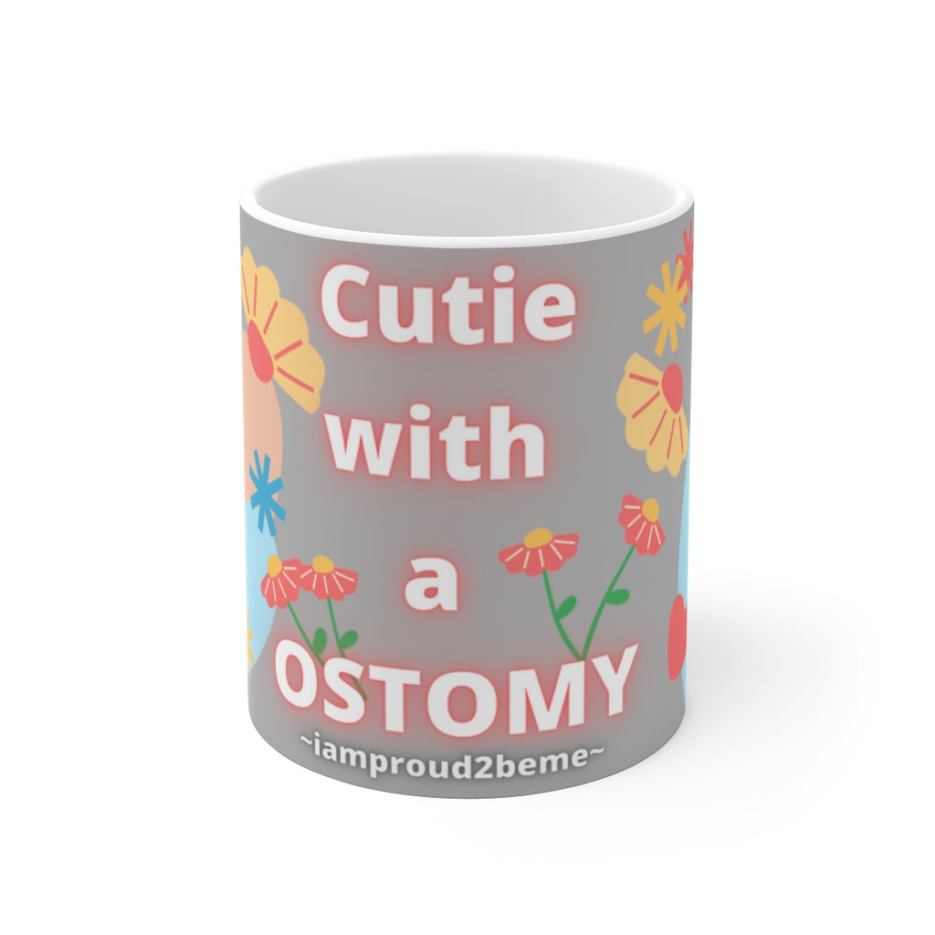 CUTIE WITH A OSTOMY White Ceramic Mug