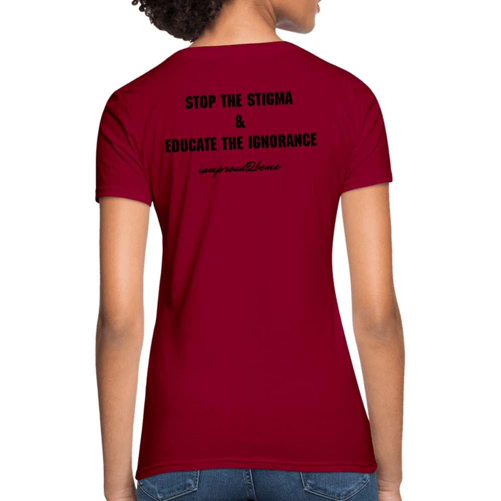 Women's T-Shirt Chronic Illness Awareness - dark red