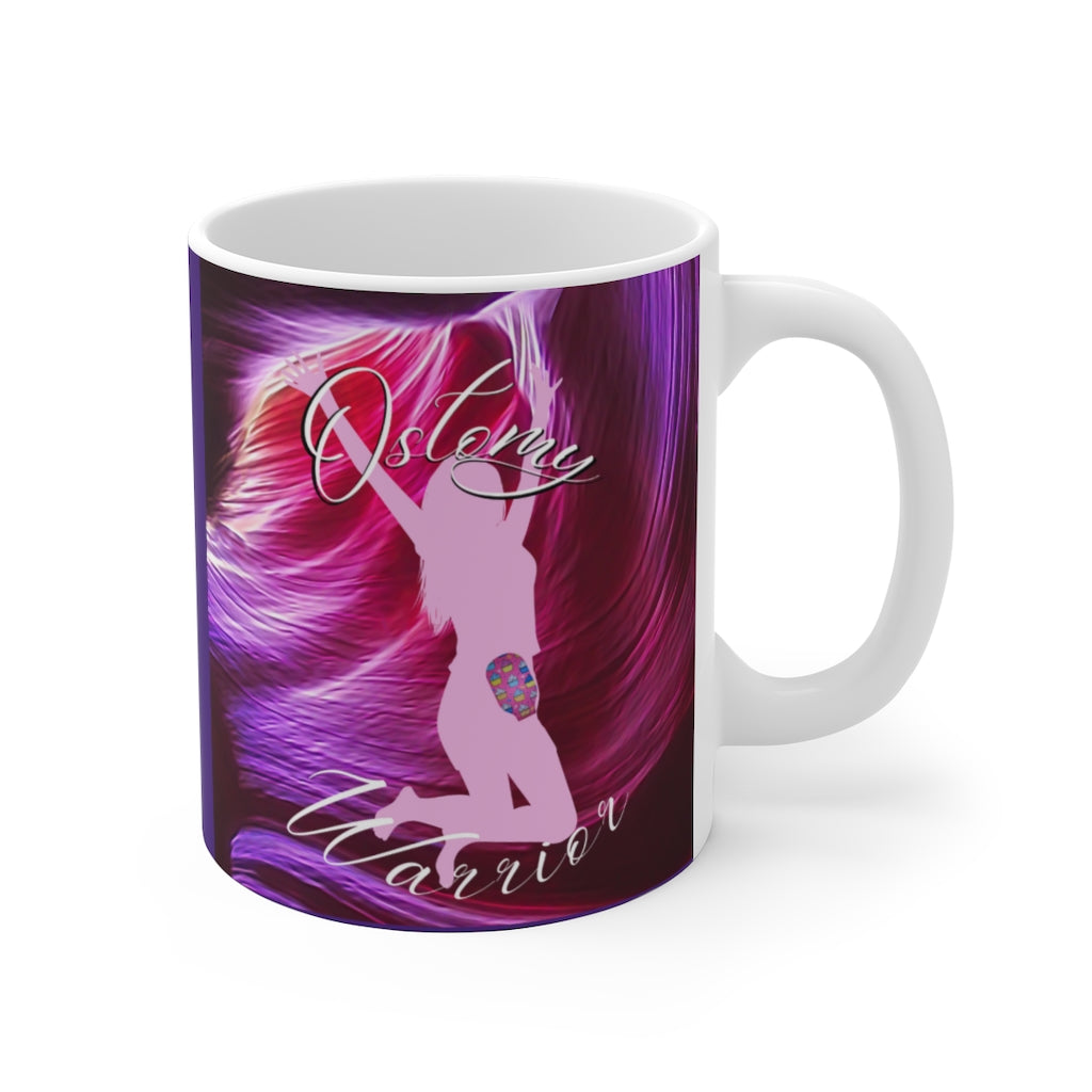 OSTOMY WARRIOR White Ceramic Mug (female)