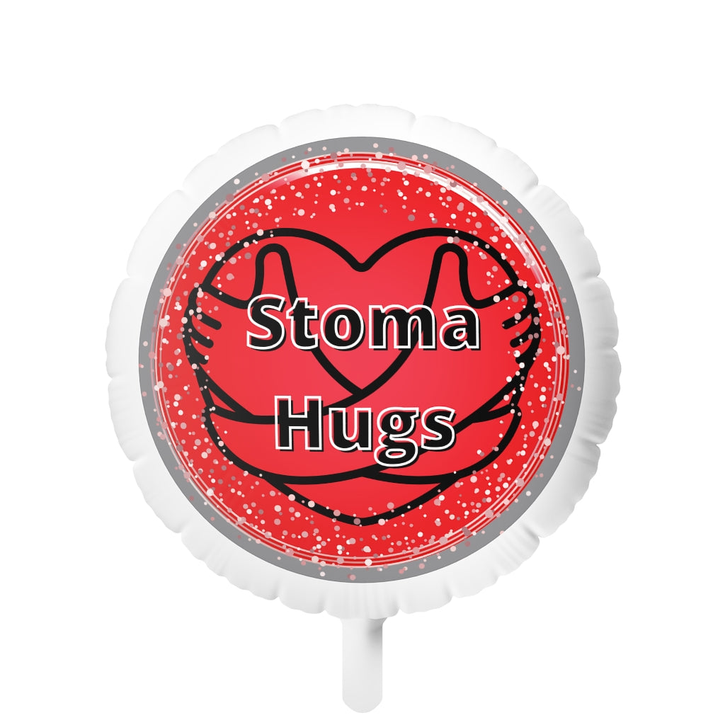 STOMA HUGS Mylar Helium Balloon (grey)