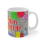 NO COLON STILL ROLLIN' White Ceramic Mug