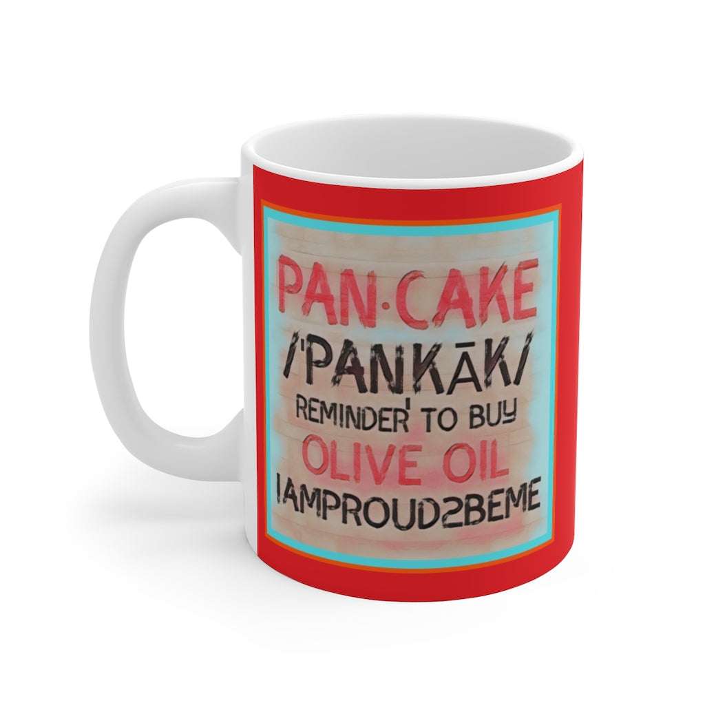 PANCAKE DEFINITION White Ceramic Mug