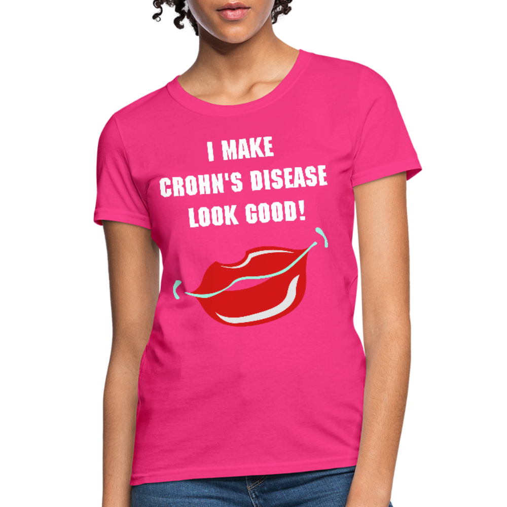 Women's T-Shirt Crohn's Disease Awareness - fuchsia
